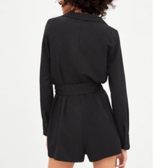 Zara TRF Collection Blazer Black Jumpsuit with Sleek Design and Versatile Style - Picture 2 of 11